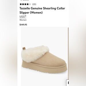 UGG® Tazzelle Genuine Shearling Collar Slipper (Women)